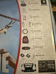 Slackers Ninja Line Slackline Obstacles Grip Ninja Warrior – Open Box Unused