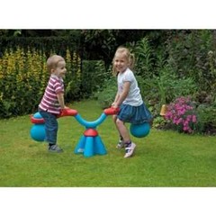 TP Toys Spiro Bouncer Kids Bounce Teeter Totter Rotating Toy Seesaw in Blue/Red