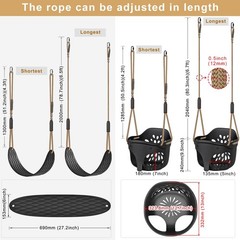 Heavy Duty High Back Full Bucket Toddler Swing Seat & Non-Slip Adult Plastic …