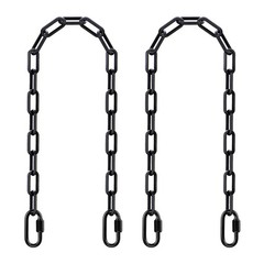 2 Pack 40 Inch Hanging Swing Chain with 4 Carabiners, 1000LB Capacity Plastic…