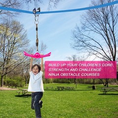 Ninja-Twister Swing Spins Set: Slackline Attachments – 360° Handle Twist-Spin Fl