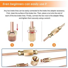 3/16Inch + 1/4 Inch Brake Line Repair Kit, 2 Set 25FT 3/16 1/4 Brake Line wit…