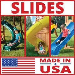 Swing’n’Slide NE 4701 Summit Slide 2Piece Plastic Scoop Slide for 4′ Decks, Blue