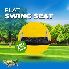 SWING SET STUFF FLAT SEAT BLACK children playground outside park accessory 0127