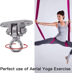 Stainless Steel Heavy Duty Swing Hanger 180°+360° Ceiling Mount for Yoga, Ham…
