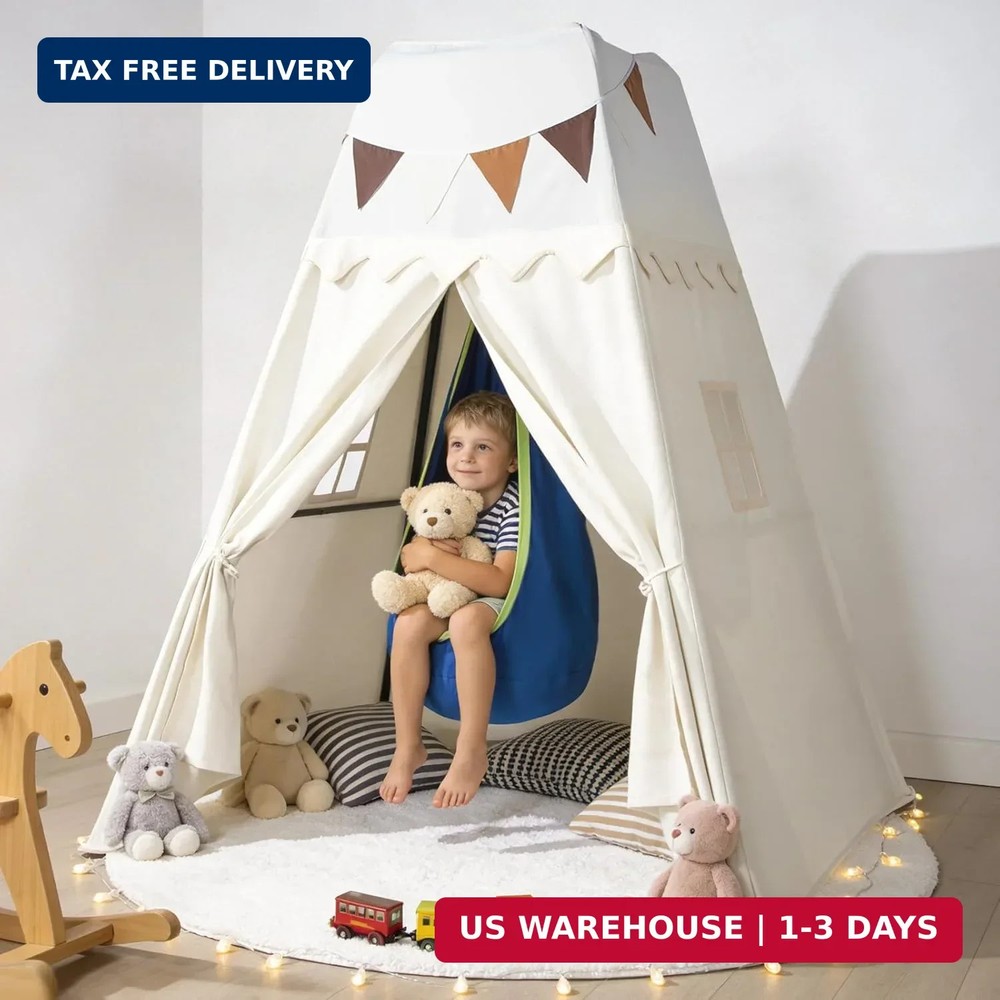 Swing Stand Frame with Sensory Pod Swings and Kids Tent,Play Tent,Heavy Duty Met