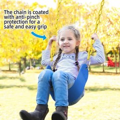 Heavy-Duty EVA Swing for Kids & Adults – 66″ Long Anti-Rust Chains, Safe Design