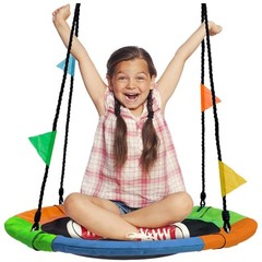 Kids Outdoor Tree Swing – 220lbs Capacity, Adjustable Ropes