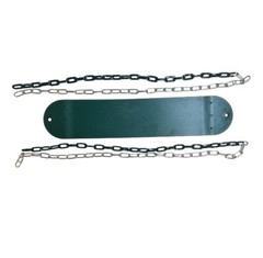 GREEN Playground Swing Set Seat Belt Vinyl Coated Zinc Chain, Hanger & Hooks