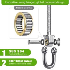 Heavy Duty Stainless Steel Swing Hangers with Bearings (Set of 6), Swing Bolt…