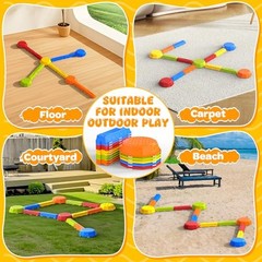 15PCS Rainbow Stepping Balance Beam Stones 15PCS Stepping Balance Beam Stones