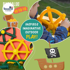 Kids Playground Pirate Ship Steering Wheel – Yellow Jungle Gym Toy for Swing Set