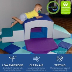 12825-NVPB SoftScape Playtime Grow-n-Learn Tunnel Climber Plus Pads for Toddl…