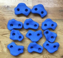 Blue Climbing Wall Rocks