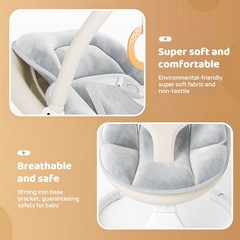 Electric Baby Swing with Remote Control – 5 Natural Motion Speeds, Detachable…
