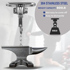 Heavy Duty Swing Hanger Stainless Steel 180° Smooth Operation Screws Bolts, P…