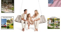 60-Inch Skycurve Platform Tree Swing — Strong 700lb Capacity for Family Fun