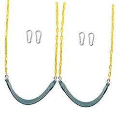 PCS Swings Seats Heavy Duty with 66″ Chain, Playground Swing Set 2 Green