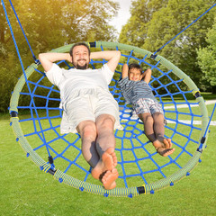 60″ Large Spider Web Saucer Tree Swing for Kids & Adults, 750Lbs Heavy Duty Outd