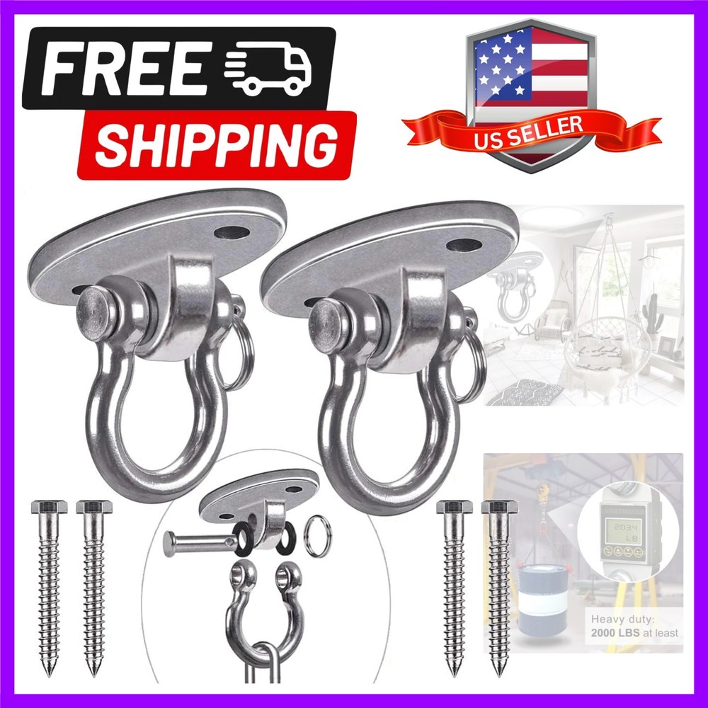 2Pack Heavy Duty Swing Hanger 180° Ceiling Swing Mount 1000 LBS Capacity Heav…