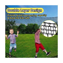 Climbing Cargo Net – 6.5′ x 9.8′, Double Layer Playground Safet… USA FAST SHIP