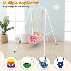 Foldable Swing Stand Heavy-Duty Metal A-Frame for Indoor & Outdoor Exercise E…