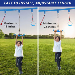 Ninja Twister Swing 360° Spin Handle Slackline Obstacle Course Playground Kids