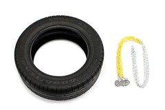 Rubber Tire Swing for Backyard Outdoor Playsets – 3 Rubber Coated Swing Chains