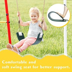 Swing Seat with Metal Triangle Ring 30.4 X 5.9 Inch Heavy Duty Swing Set Replace
