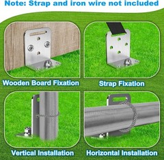 18” Heavy Duty Ground Anchors 10mm Solid Steel with L Bracket, for Trampoline