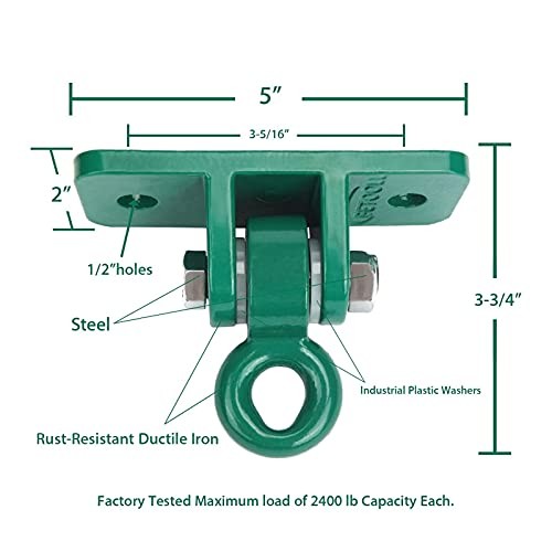 Heavy Duty Swing Hanger Set 10000 lb Capacity for Indoor Outdoor