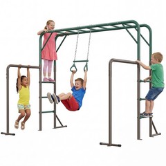 Monkey Bars w/ Climbing Frame Gymnastics Bars 400lbs Heavy Duty Outdoor for Kids