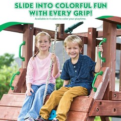 4Pcs Kids Playground Safety Handles -Swing Set & Climbing Frame Hand Grips, M…