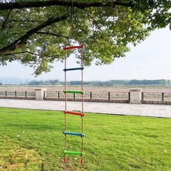 Climbing Rope Ladder Kids Tree Swing W/ Hanging Strap Indoor & Outdoor Backyard
