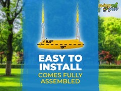 SWING SET STUFF INC. FLAT SEAT WITH 5.5 FT. COATED CHAIN YELLOW playground 0310