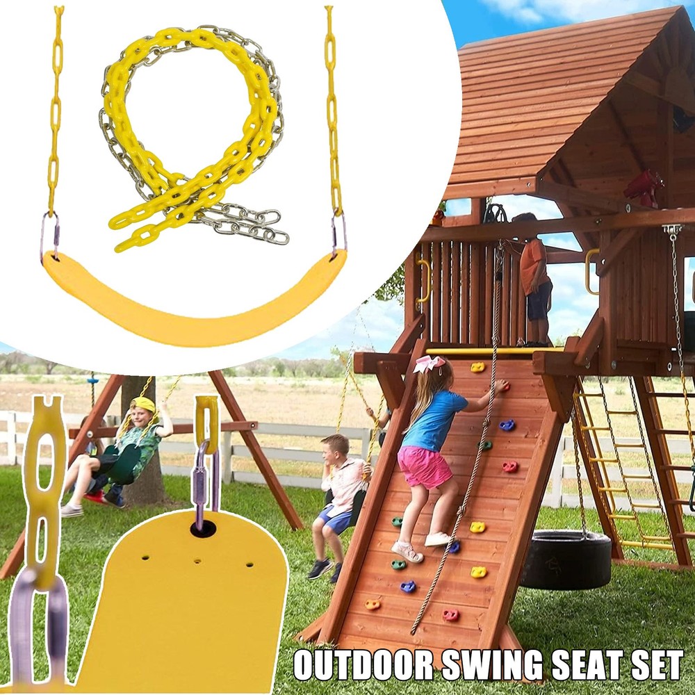 Durable Outdoor Swing Set Replacement Seats For Kids with Heavy Duty Chains