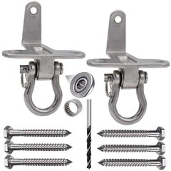 2-Pack Stainless Steel Swing Hangers, Anti-Rust Heavy Duty Hanger, Slient Bea…