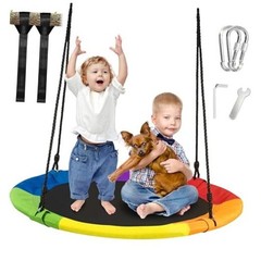 40 Inch Saucer Tree Swing for Kids Outdoor,Disc Round Swing with Waterproof
