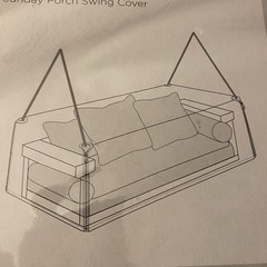 Hanging Porch Swing Cover 63”x33” Water-Repellent Outdoor Ballard Designs New