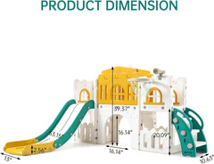 8-in-1 Toddler Playset with Slide, Climber, Tunnel & More for Ages 1-3