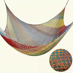 Climbing Cargo Net, Double Layers Playground Safety Net, Rope 1x3m Multicolor