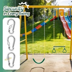 16″ Trapeze Swing Bar with Gym Ring & Toddler Swing, Swing Set 2 Green1