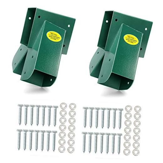 A-Frame 2 Brackets Swing Set Bracket with Mounting End Brackets(2Pcs-Green)