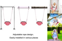Pink Toddler Swing – Snap Hooks, 440 lbs Capacity