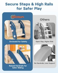 Toddler Slide Set, 13 in 1 Kids Indoor Slide for Toddler 1-3, Indoor Outdoor …