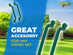 SWING SET STUFF 13″ PLAYGROUND HANDLES GREEN (PAIR) backyard child park fun 0008