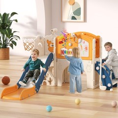 Toddler Slide Set, 13 in 1 Kids Indoor Slide for Toddler 1-3, Indoor Outdoor …