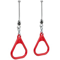 SWING SET STUFF TRAPEZE RINGS RED WITH HANGERS (PAIR) equipment accessories 0244