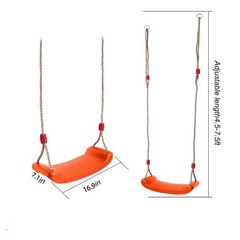 Lacilado Orange Kids Tree Swing Seat for Indoor & Outdoor Playground Fun