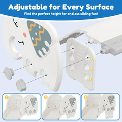 Adjustable Toddler Couch Slide, Adjustable Height Indoor Slide with HDPE Non-Sli